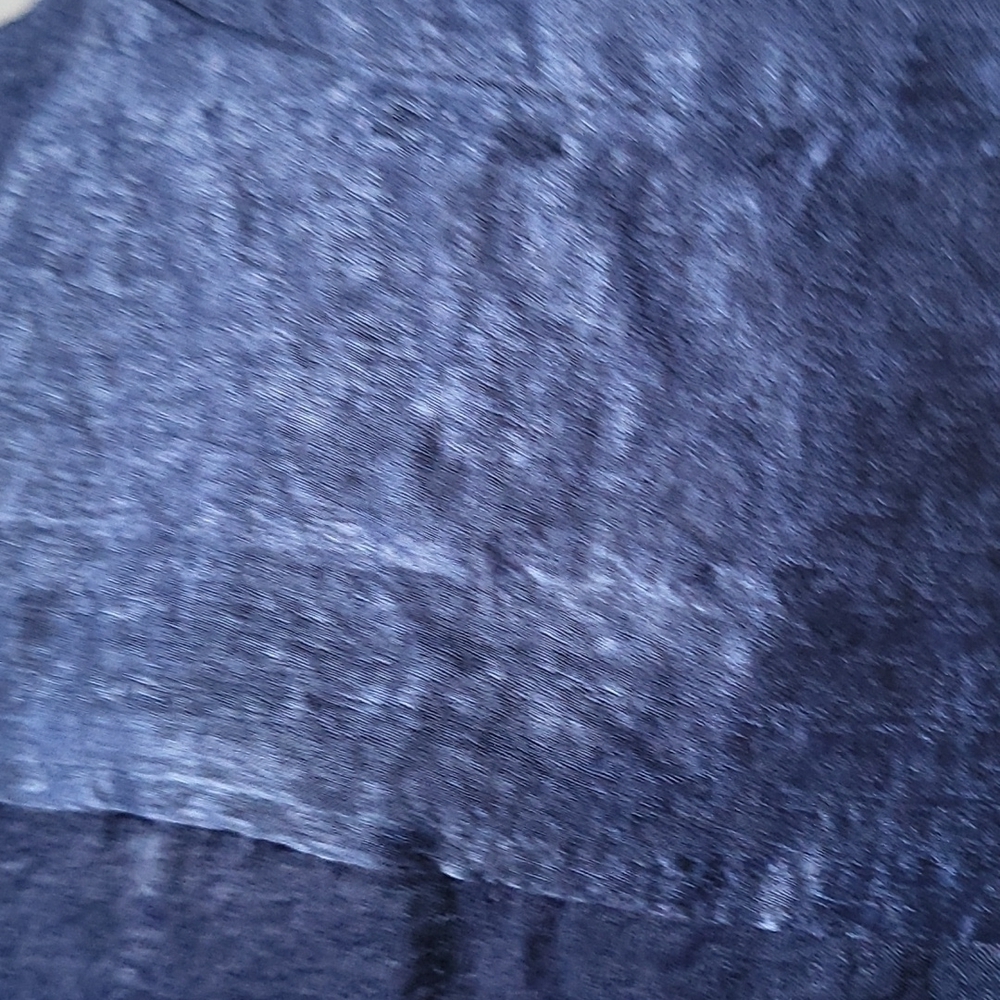 Roaman's navy blue button-down blouse NWOT - Picture 3 of 11